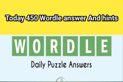 Today 450 Wordle answer hints and solution September 12