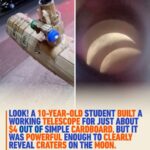 Imagine a 10 year old boy building a telescope that can actually see the Moon.